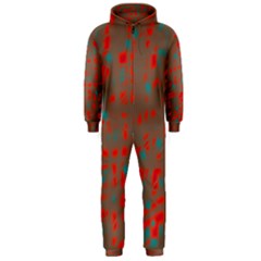 Red And Brown Hooded Jumpsuit (men) 