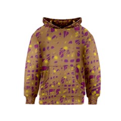 Brown And Purple Kids  Pullover Hoodie