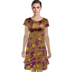 Brown And Purple Cap Sleeve Nightdress