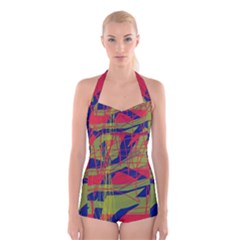 High Art By Moma Boyleg Halter Swimsuit 