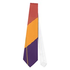 Orange High Art Neckties (one Side)  by Valentinaart