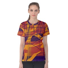 Orange High Art Women s Cotton Tee