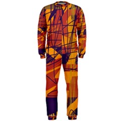 Orange High Art Onepiece Jumpsuit (men)  by Valentinaart