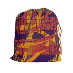 Orange High Art Drawstring Pouches (xxl)