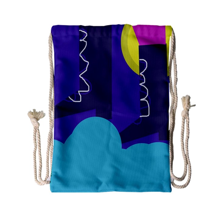 Walking on the clouds  Drawstring Bag (Small)