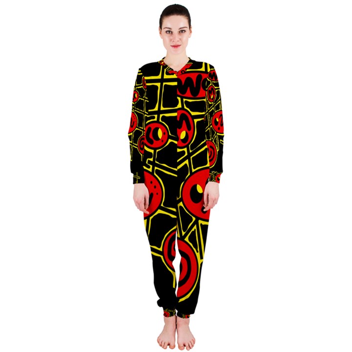 Red and yellow hot design OnePiece Jumpsuit (Ladies) 