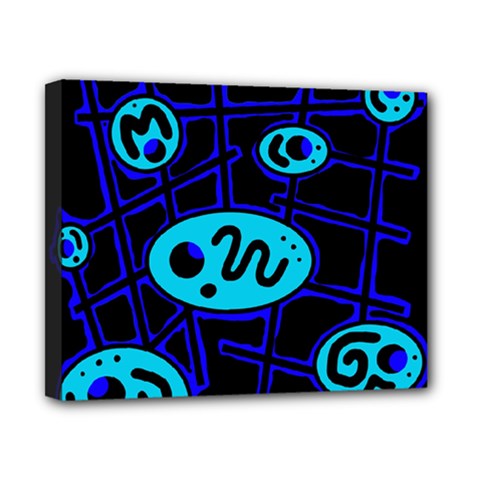 Blue Decorative Design Canvas 10  X 8 