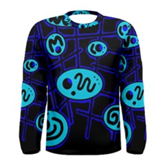 Blue Decorative Design Men s Long Sleeve Tee