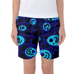 Blue Decorative Design Women s Basketball Shorts by Valentinaart