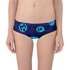 Blue Decorative Design Classic Bikini Bottoms