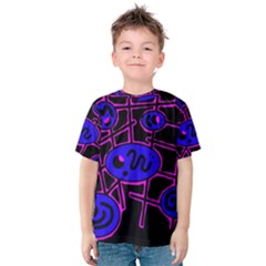 Blue And Magenta Abstraction Kid s Cotton Tee