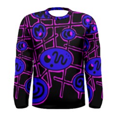 Blue And Magenta Abstraction Men s Long Sleeve Tee