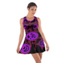 Purple and red abstraction Cotton Racerback Dress View1