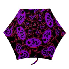 Purple And Red Abstraction Mini Folding Umbrellas