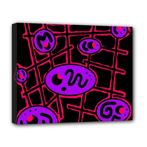 Purple And Red Abstraction Deluxe Canvas 20  X 16  