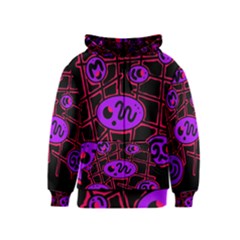 Purple And Red Abstraction Kids  Zipper Hoodie by Valentinaart