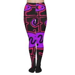 Purple And Red Abstraction Women s Tights