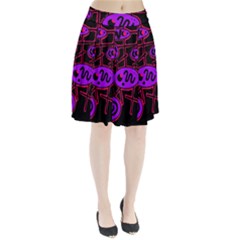 Purple And Red Abstraction Pleated Skirt by Valentinaart