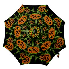 Orange And Green Abstraction Hook Handle Umbrellas (large)