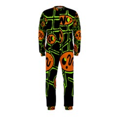 Orange And Green Abstraction Onepiece Jumpsuit (kids)