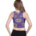 Purple and yellow abstraction Racer Back Crop Top View2