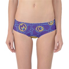 Purple And Yellow Abstraction Classic Bikini Bottoms