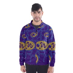 Purple And Yellow Abstraction Wind Breaker (men)