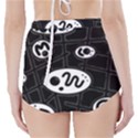 Black and white crazy abstraction  High-Waisted Bikini Bottoms View2