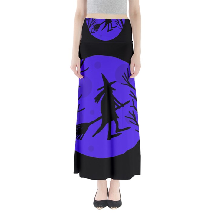 Halloween witch - blue moon Maxi Skirts