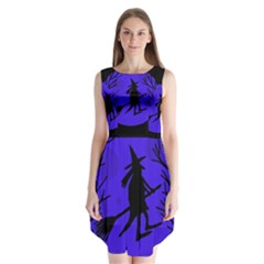 Halloween Witch - Blue Moon Sleeveless Chiffon Dress  