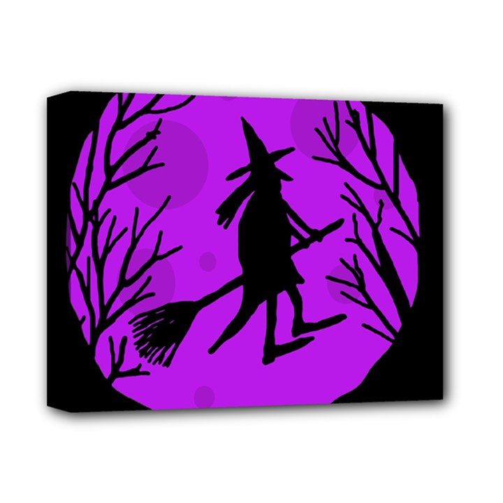 Halloween witch - Purple moon Deluxe Canvas 14  x 11 