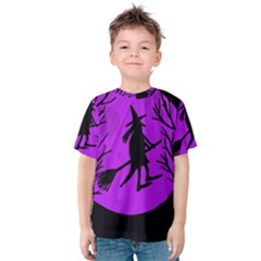 Halloween Witch - Purple Moon Kid s Cotton Tee