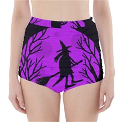 Halloween Witch - Purple Moon High-waisted Bikini Bottoms