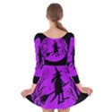 Halloween witch - Purple moon Long Sleeve Velvet Skater Dress View2