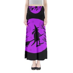 Halloween Witch - Purple Moon Maxi Skirts by Valentinaart