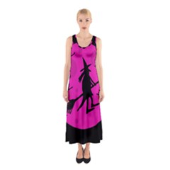 Halloween Witch - Pink Moon Sleeveless Maxi Dress