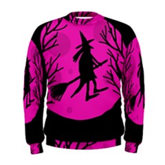 Halloween Witch - Pink Moon Men s Sweatshirt by Valentinaart