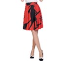 Halloween witch - red moon A-Line Skirt View1