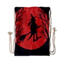 Halloween witch - red moon Drawstring Bag (Small) View1