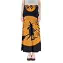 Halloween witch - orange moon Maxi Skirts View1