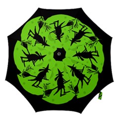 Halloween Witch - Green Moon Hook Handle Umbrellas (medium)