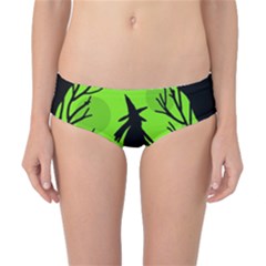 Halloween Witch - Green Moon Classic Bikini Bottoms