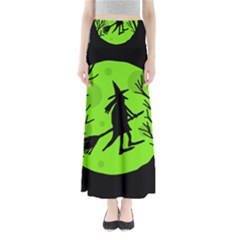 Halloween Witch - Green Moon Maxi Skirts