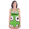 Halloween Frankenstein - green Skater Dress Swimsuit View1