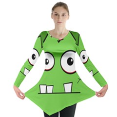 Halloween Frankenstein - Green Long Sleeve Tunic 