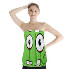 Halloween Frankenstein - Green Strapless Top