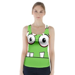 Halloween Frankenstein - Green Racer Back Sports Top