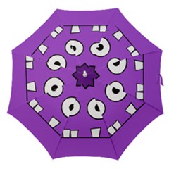 Halloween Frankenstein - Purple Straight Umbrellas by Valentinaart