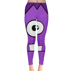 Halloween Frankenstein - Purple Leggings  by Valentinaart