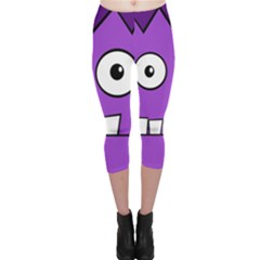 Halloween Frankenstein - Purple Capri Leggings  by Valentinaart